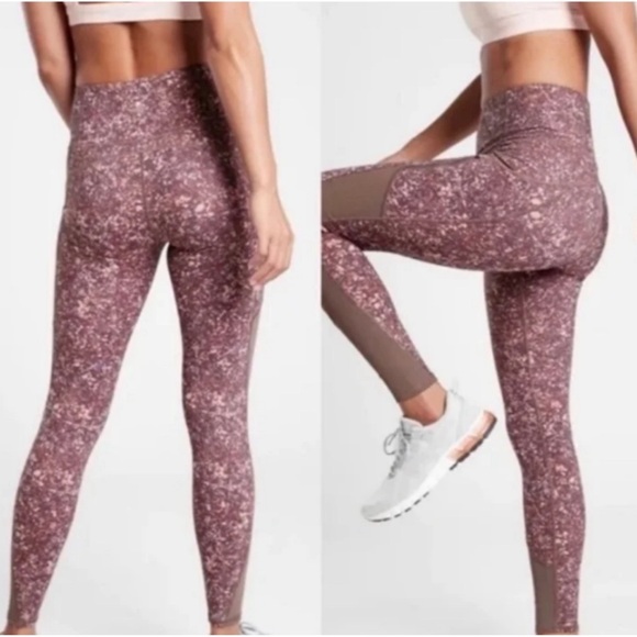 Athleta Rainier Printed Mesh Tight - Size L - Picture 1 of 6